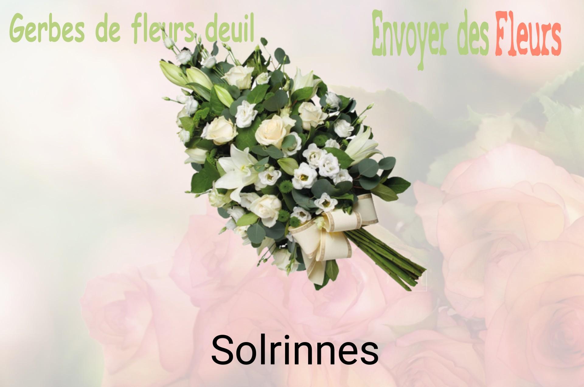 Gerbe de fleurs de deuil livrée à Solrinnes